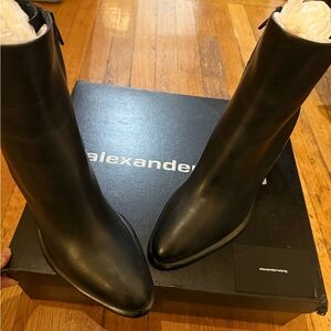 Alexander Wang Black Heeled Boots Sleek Minimalist Design